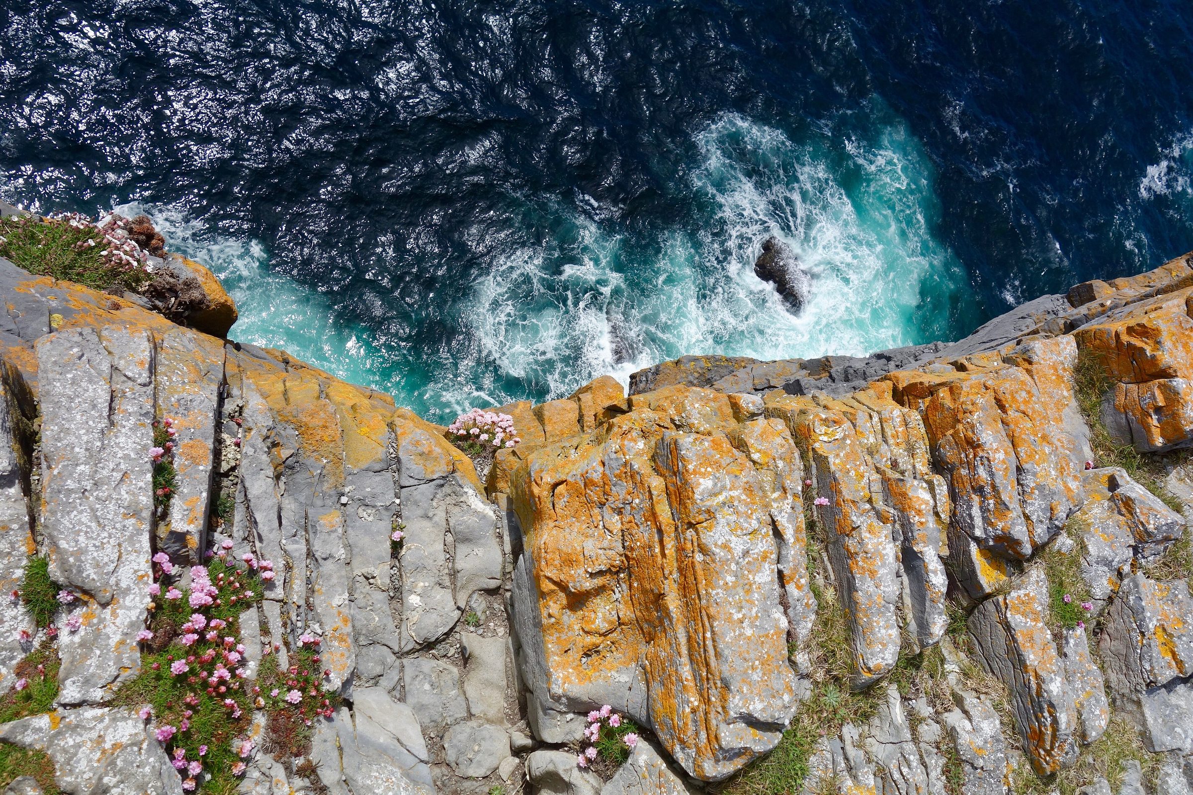 The cliff edge at Dun Aonghasa on Inis Mor, Aran Islands