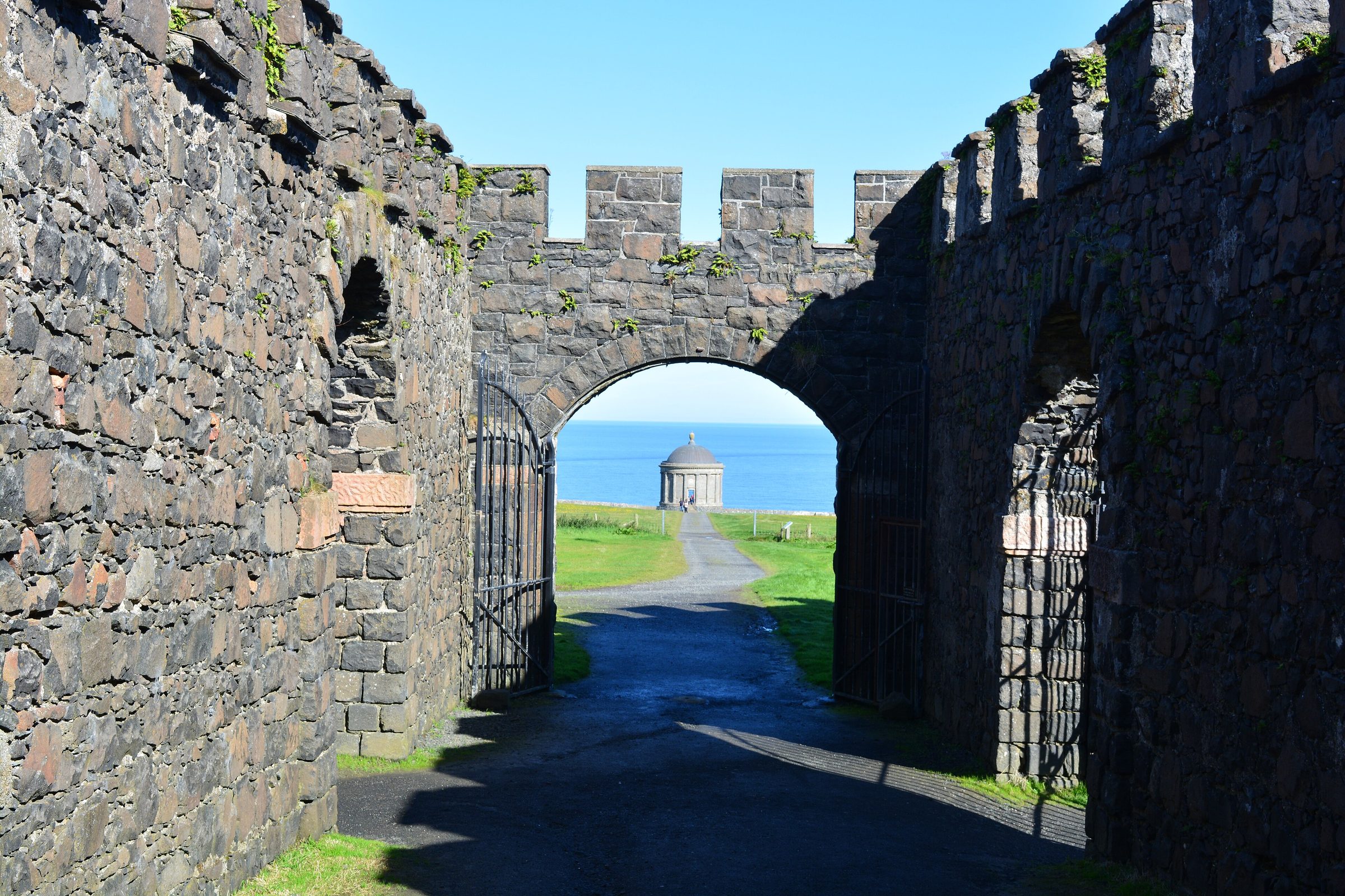 Mussenden Temple on the cliff at Downhill, County Londonderry