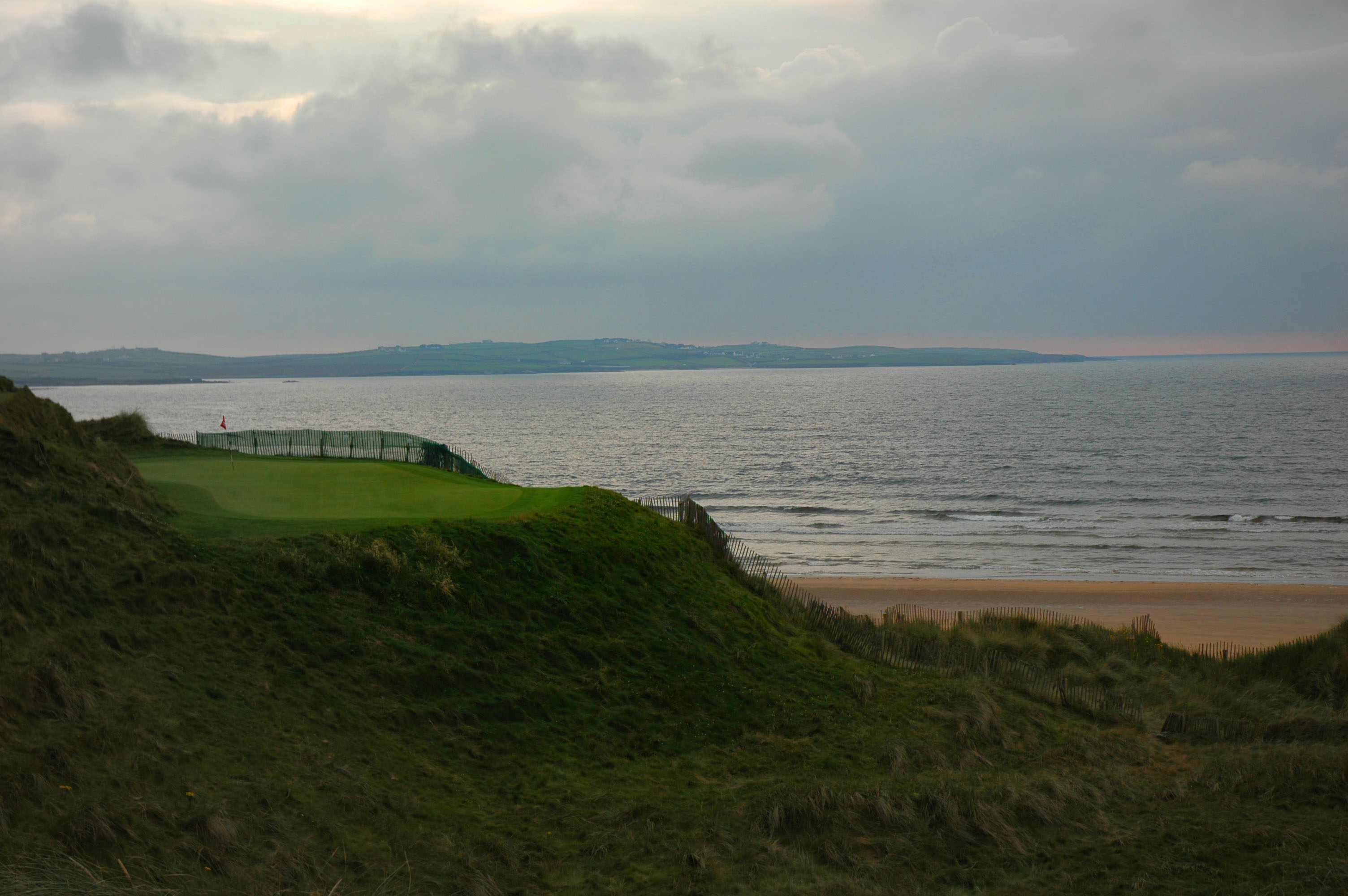 The fourteenth hole on the links at Doonbeg, County Clare