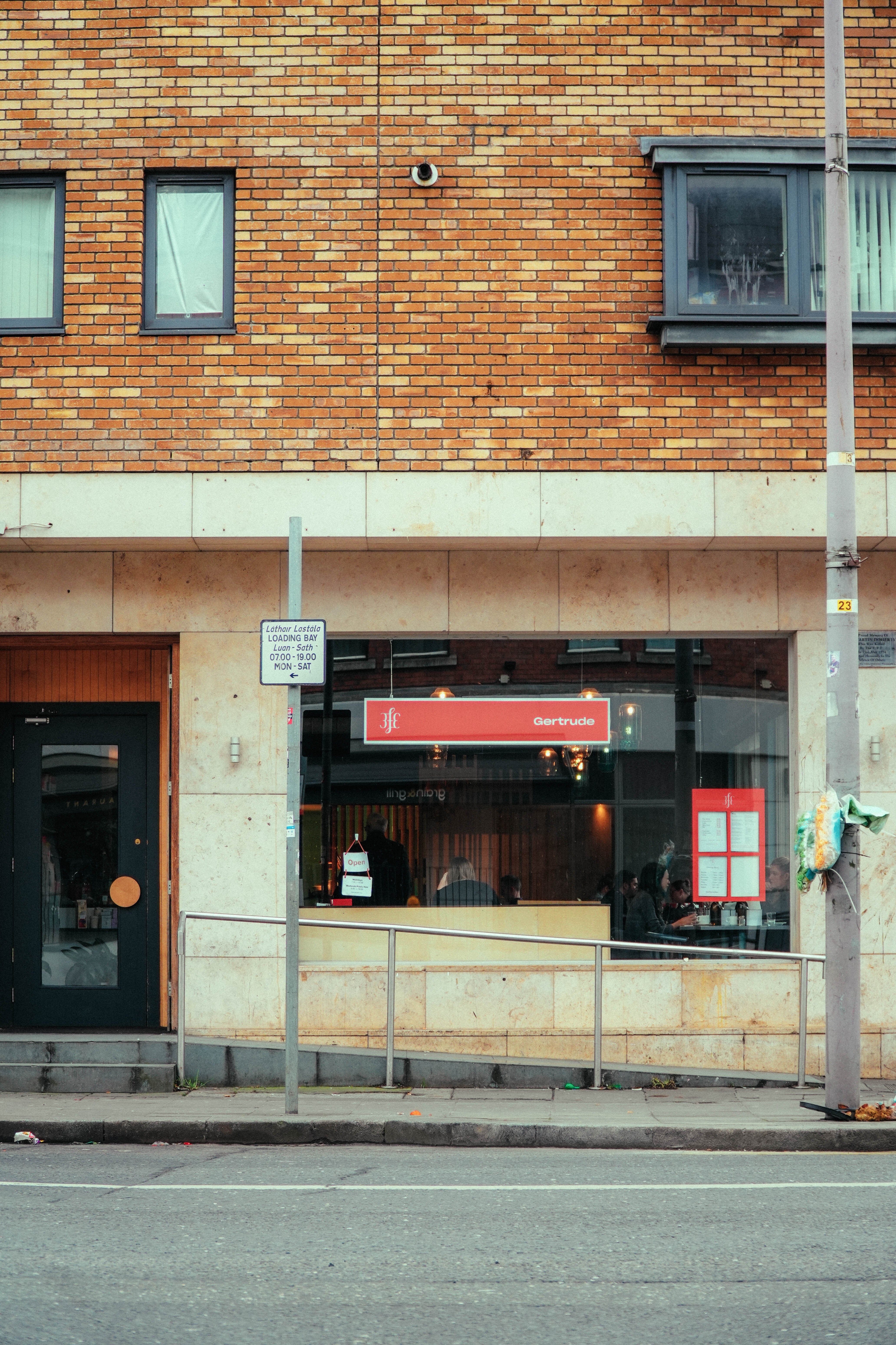 The street-facing exterior of 3fe Gertrude on Pearse Street, Dublin