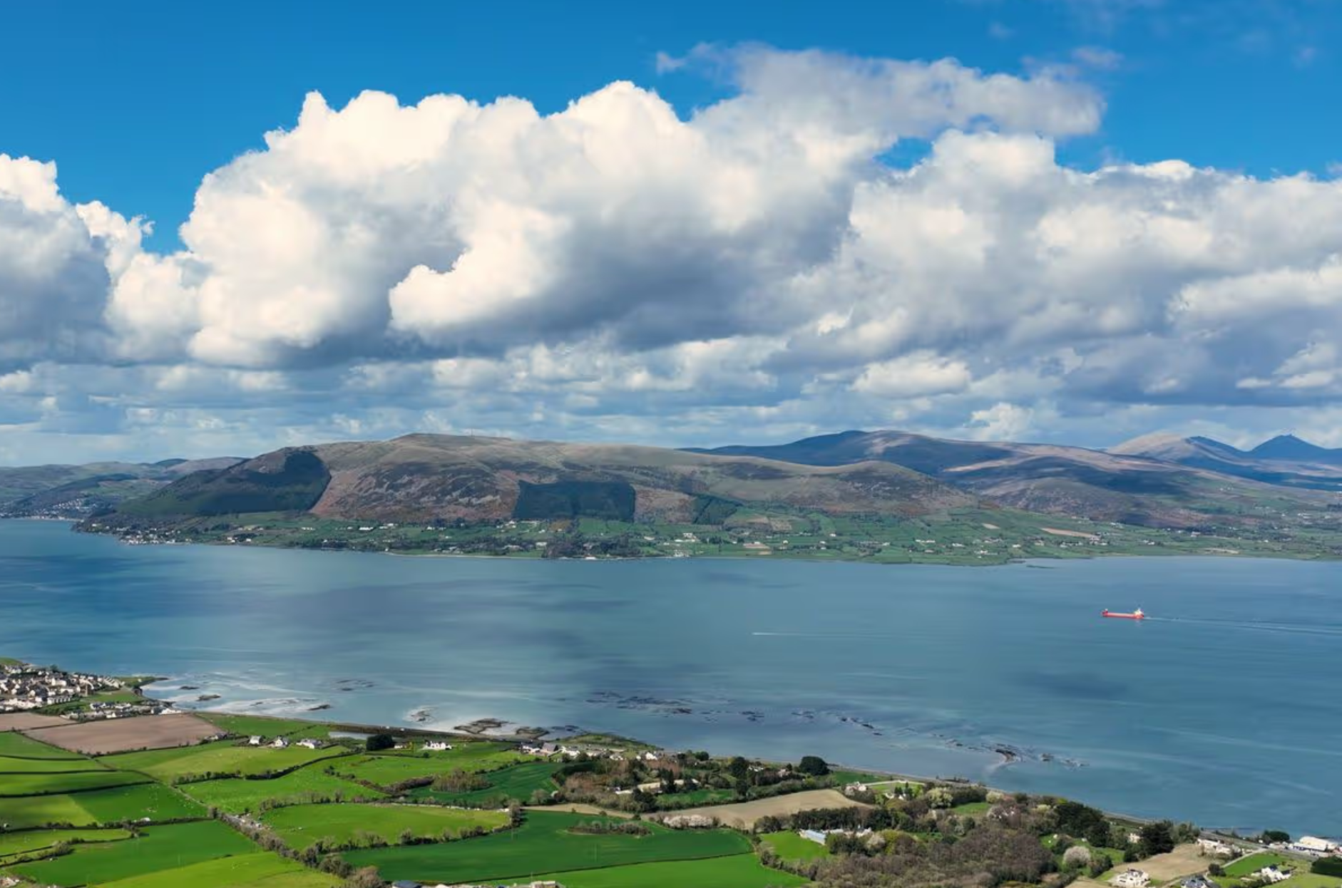 The Cooley peninsula out from Dublin