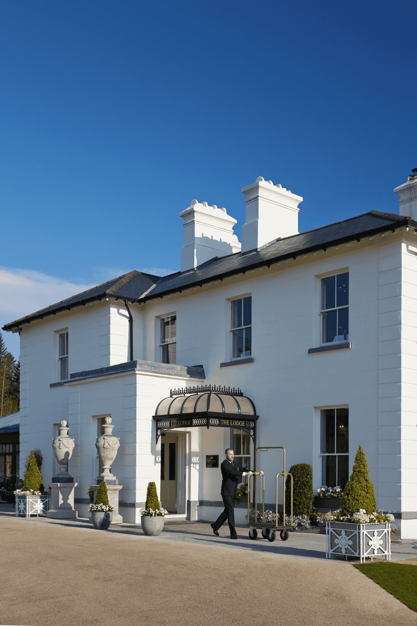 The entrance of The Lodge at Ashford Castle, Cong