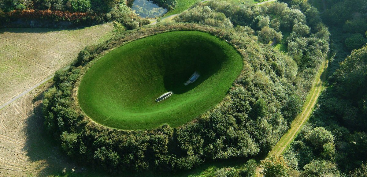 James Turrell's Irish Sky Garden, a grassed crater in the grounds of Liss Ard Estate