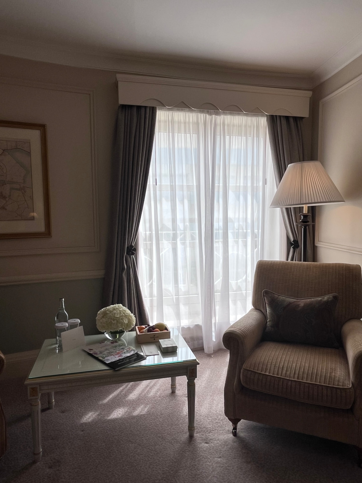 Morning light through a Georgian window at The Merrion