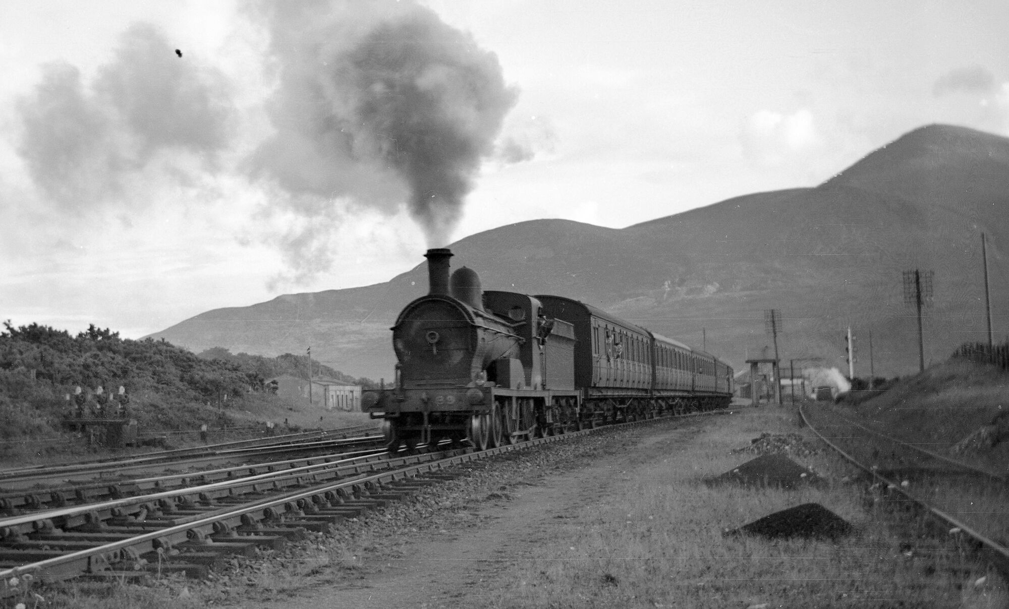 Historic railway beside the Mourne Mountains near Royal County Down
