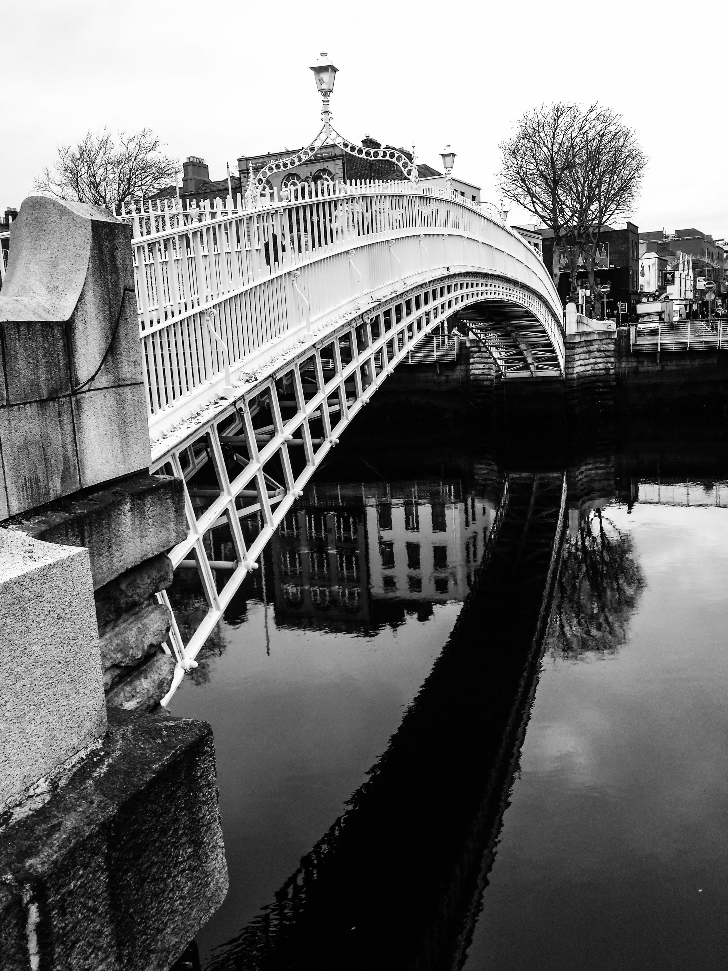 The Ha penny Bridge over the River Liffey in Dublin