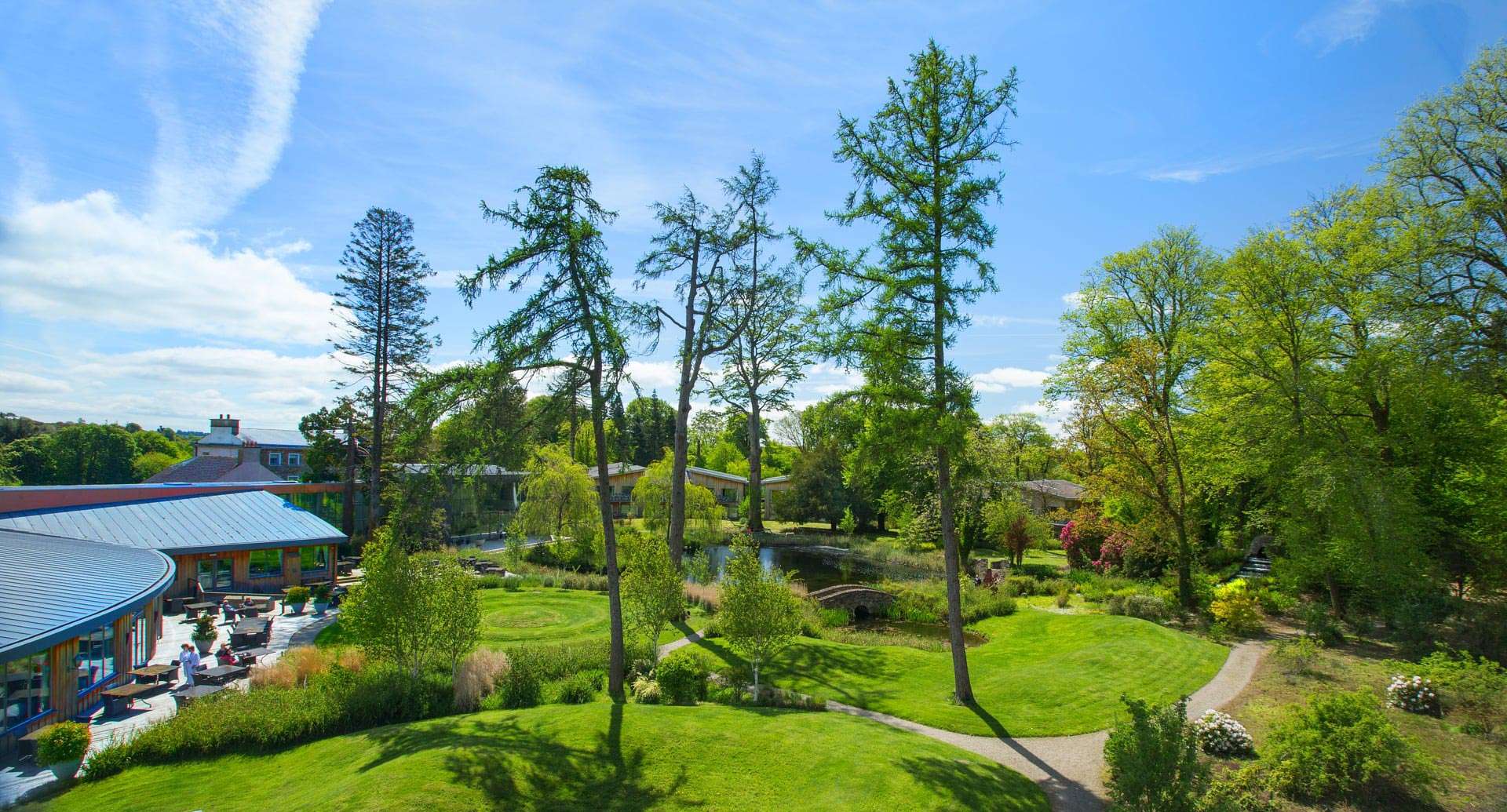 Monart Destination Spa and its gardens in summer, County Wexford