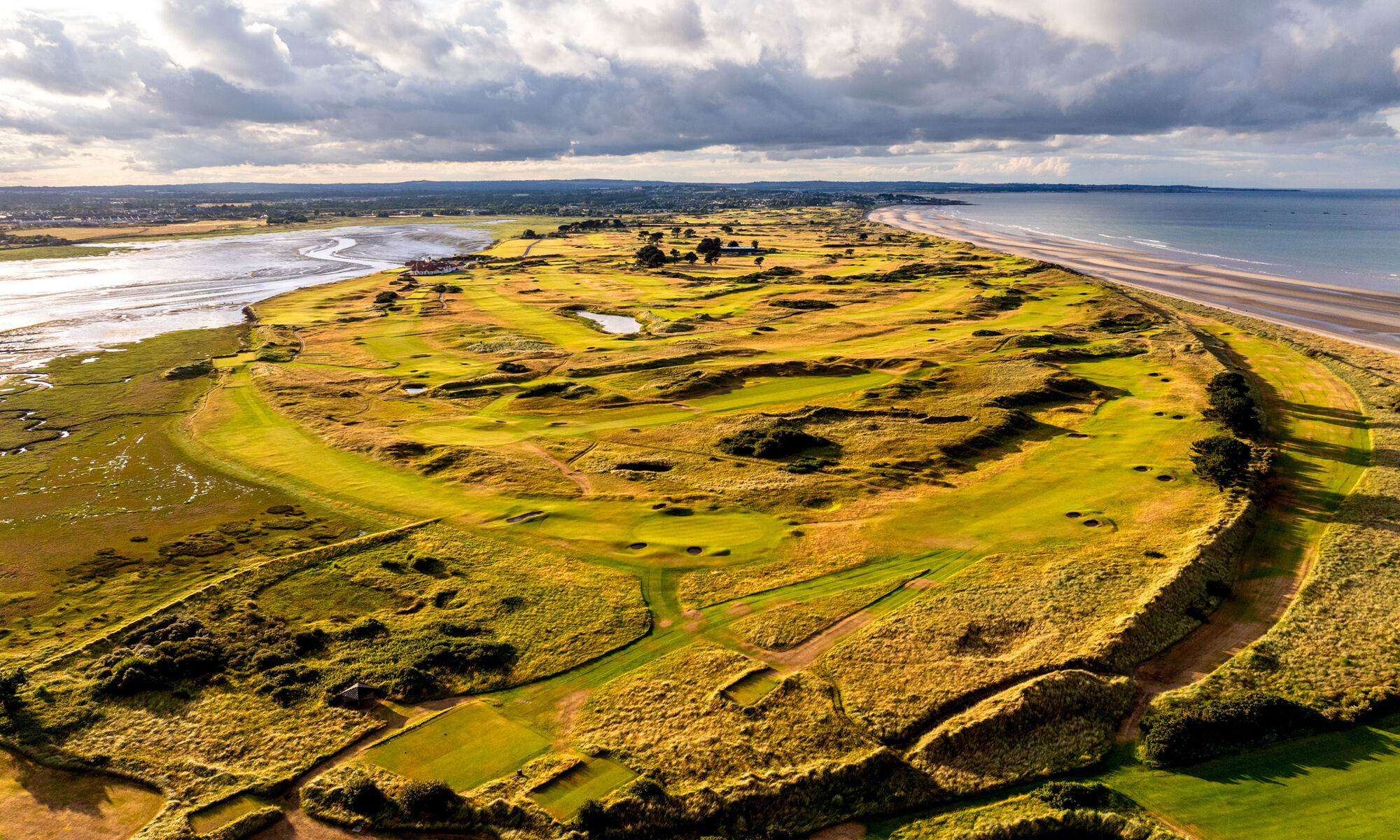 Portmarnock links between the estuary and Irish Sea