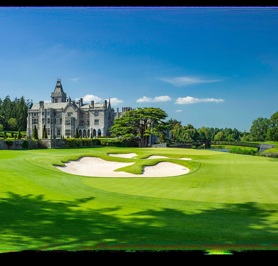 The Golf Course at Adare Manor with the manor house beyond the green