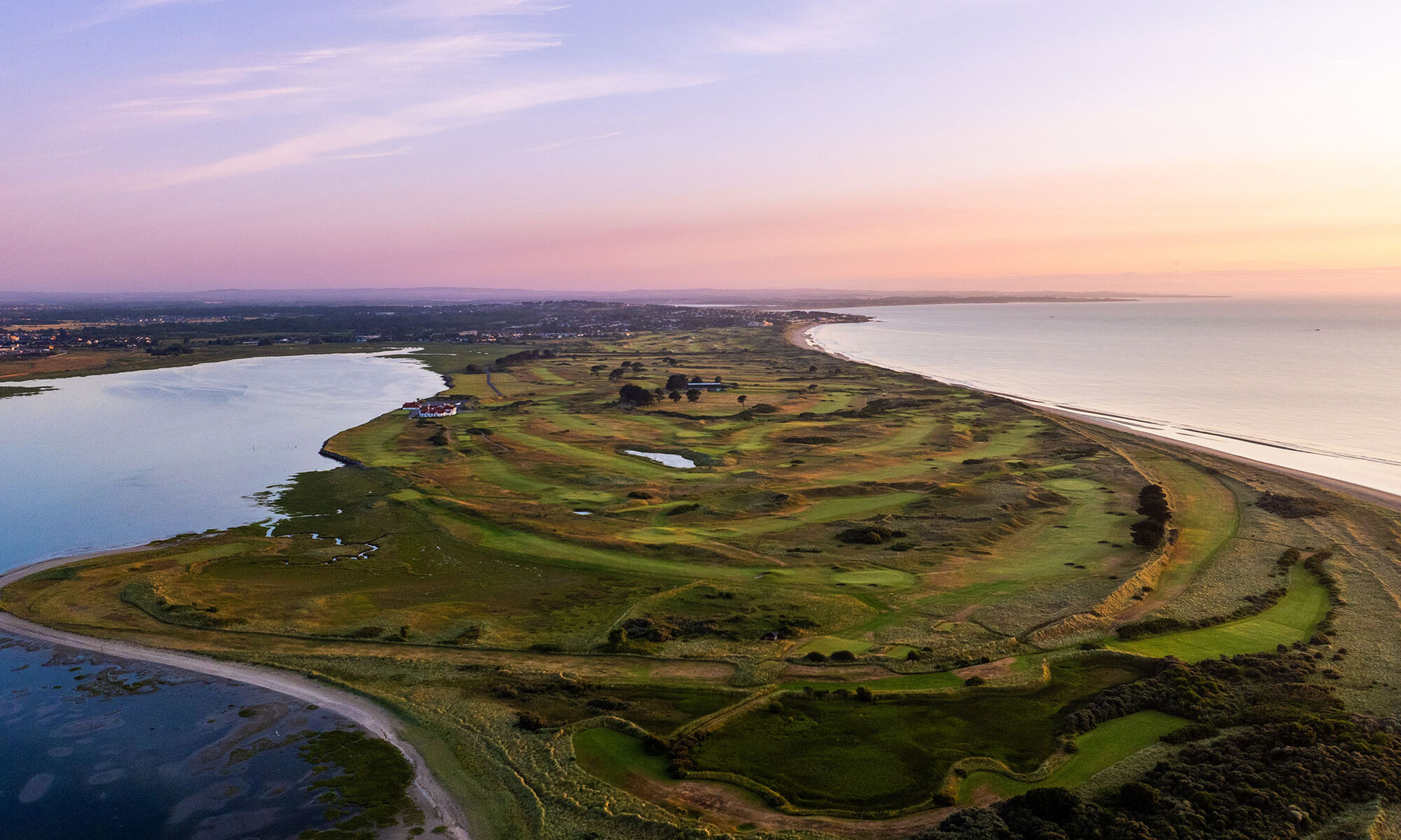 Portmarnock Golf Club peninsula from the air