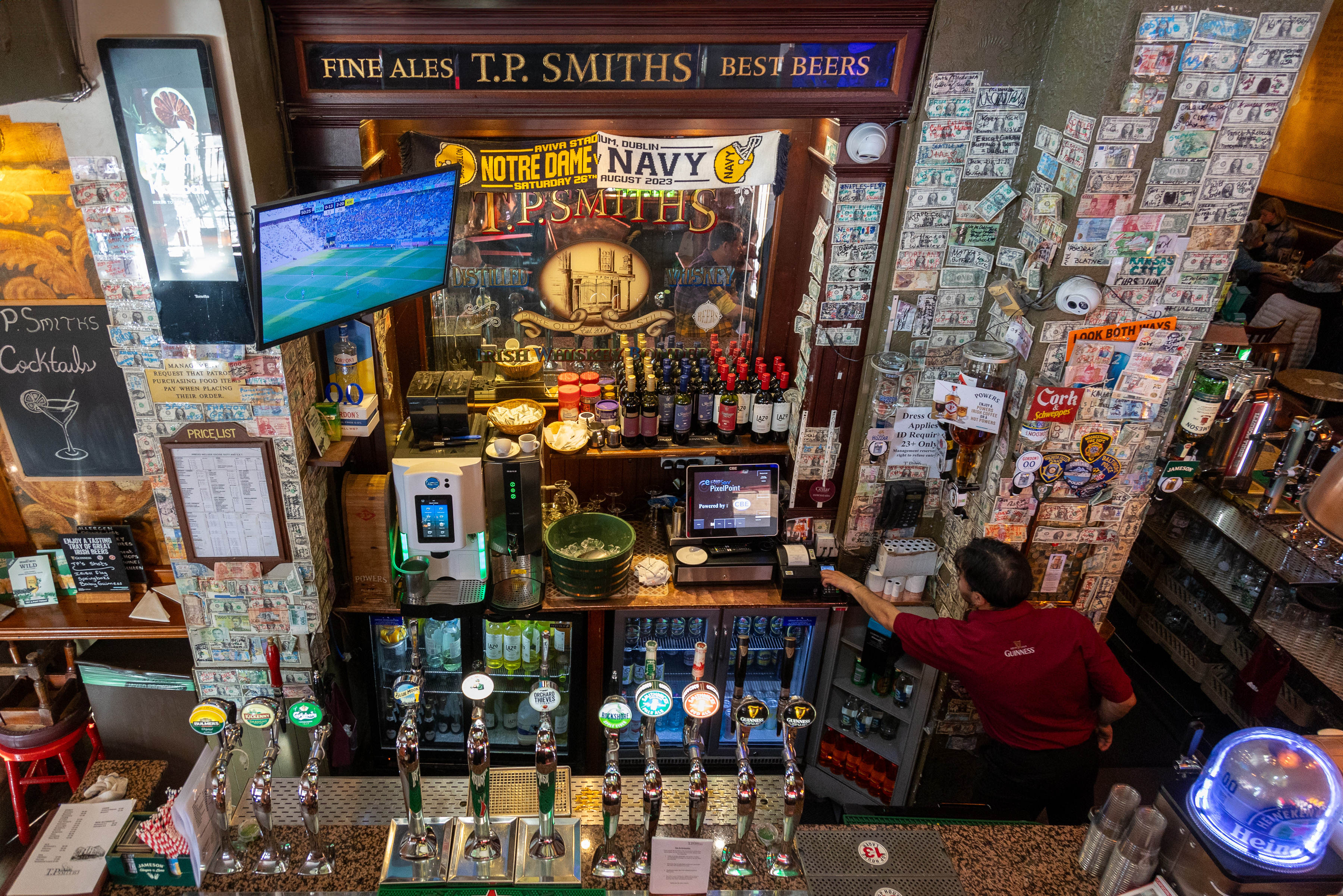 The interior of T. P. Smith's pub, Dublin