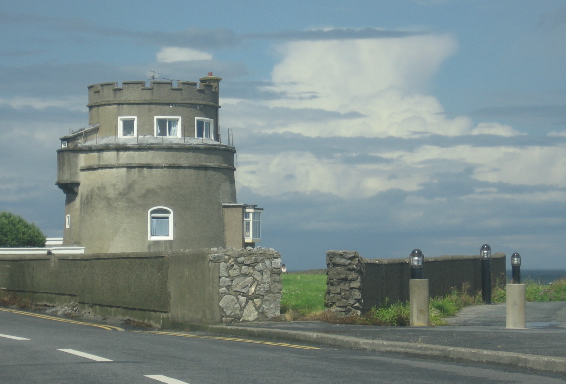 The Martello tower above Portmarnock strand, County Dublin