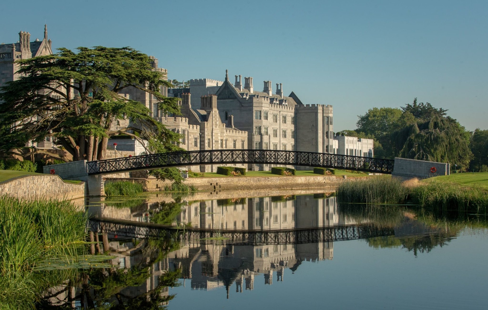 Adare Manor reflected in the River Maigue