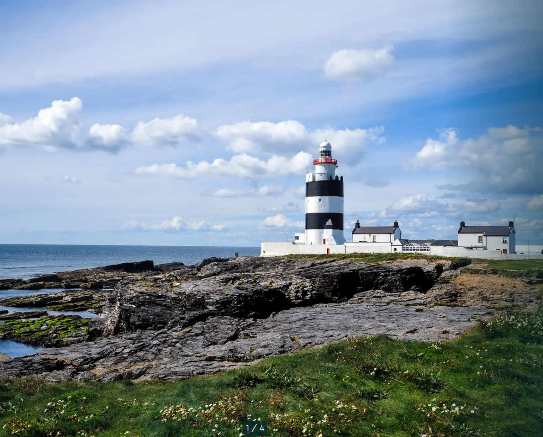 Hook Head, the oldest light in the world, in a winter storm