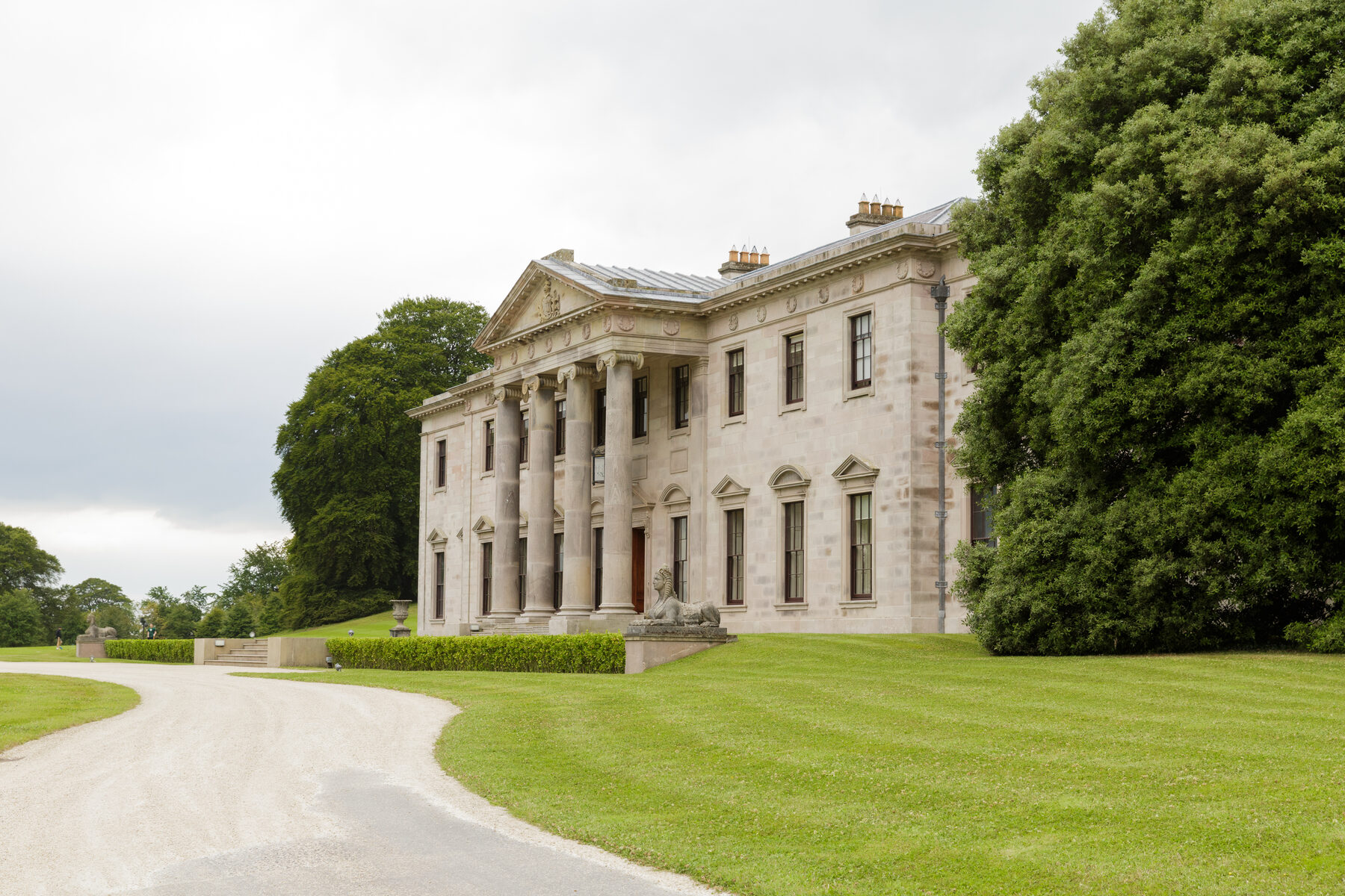 Ballyfin Demesne library with morning light across the parquet