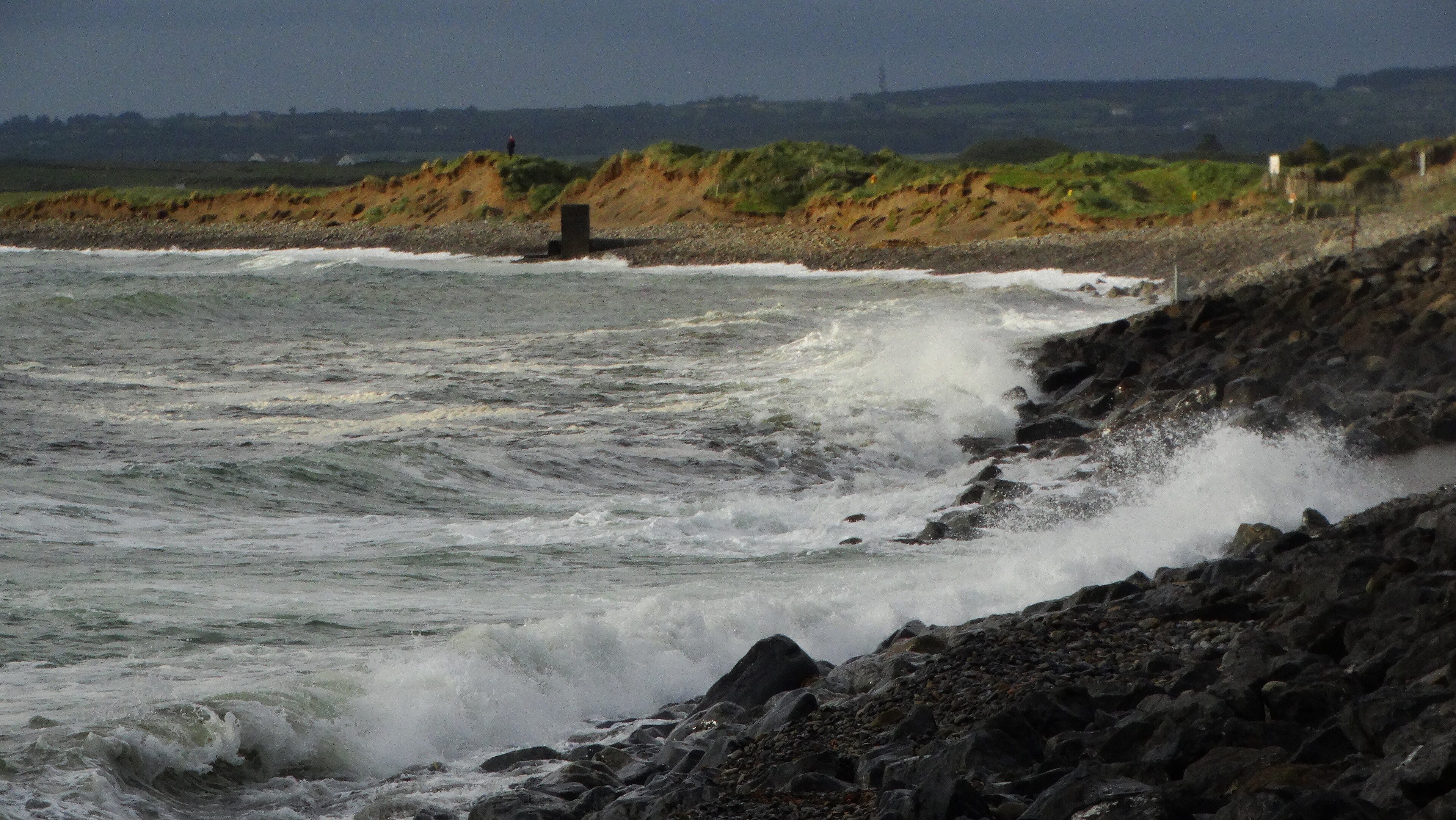 Strandhill, surfing under Knocknarea