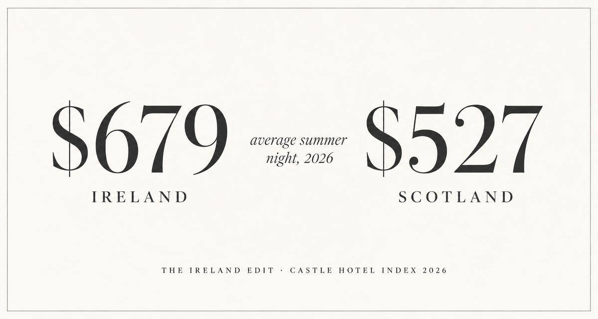 Ireland $679 vs Scotland $527 summer rate 2026