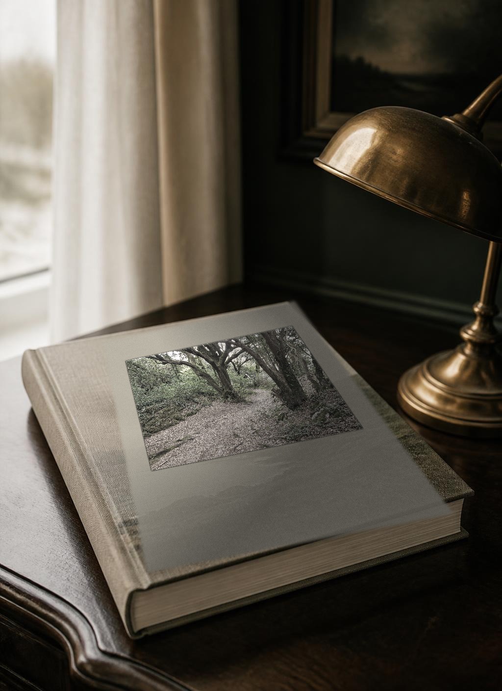 Cover of the bound printed edition N° 04, The Ireland Honeymoon Itinerary, cover line “A Quiet Romance”, from The Ireland Edit. The linen-bound volume photographed as a physical book, with a documentary photograph of Killarney National Park, County Kerry tipped into the front board.