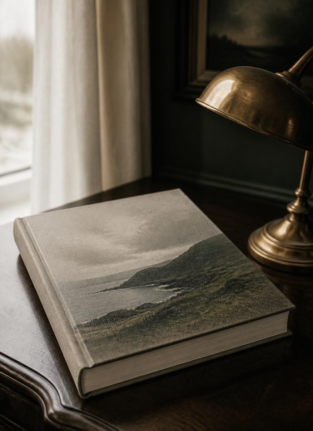 Cover of the bound printed edition N° 09, The Ireland Edit Way, from The Ireland Edit. The linen-bound volume photographed in studio.