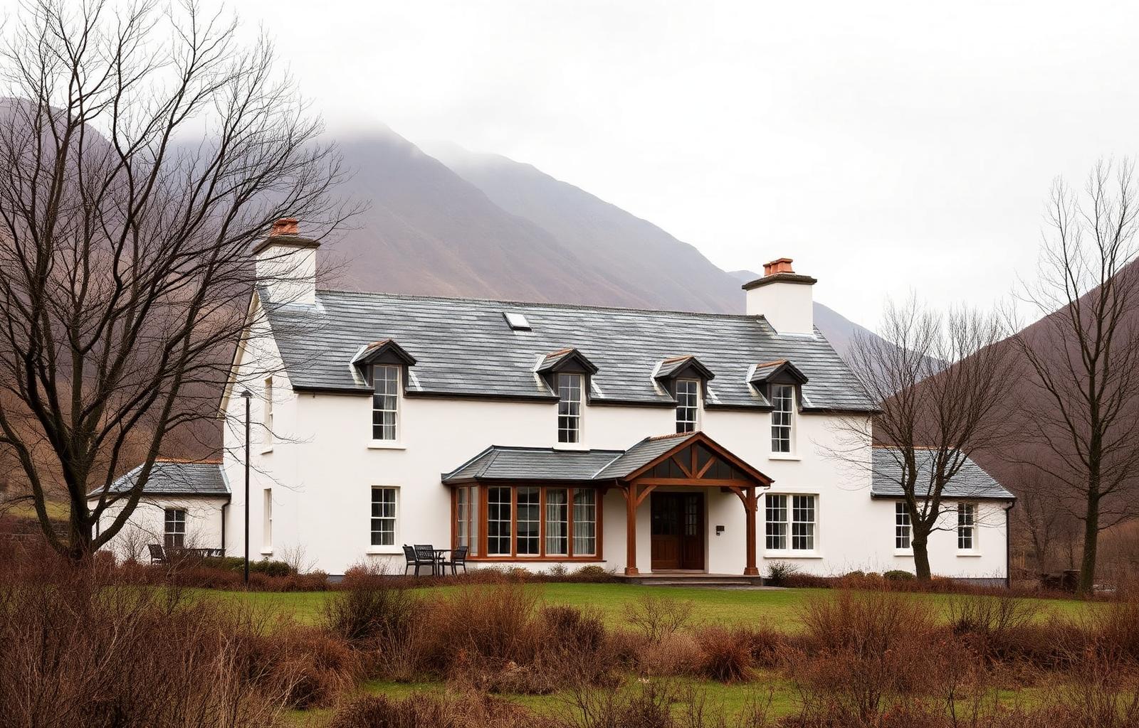 Delphi Lodge in the Delphi valley, County Mayo