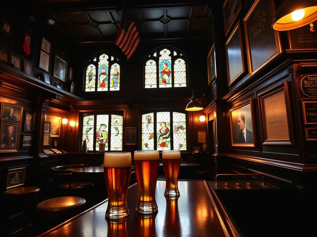 The Long Hall pub interior, South Great George's Street, Dublin.