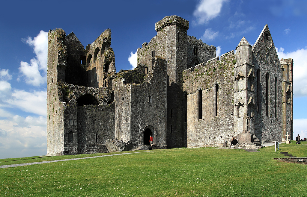 The Rock of Cashel rising above the plain in County Tipperary