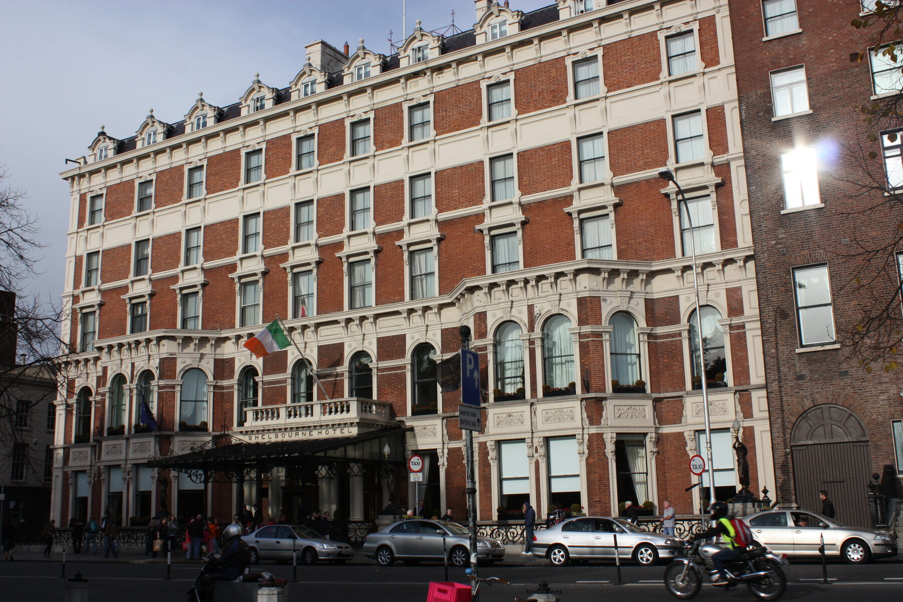 The Shelbourne Hotel Dublin overlooking St Stephens Green