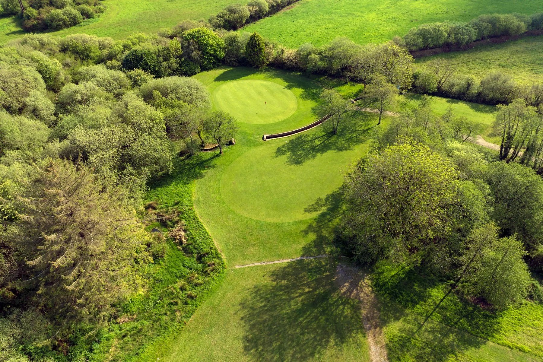 Aerial view of the 15th hole at Kinsale Golf Club