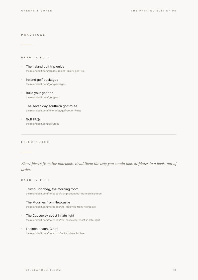 Greens & Gorse, page 13